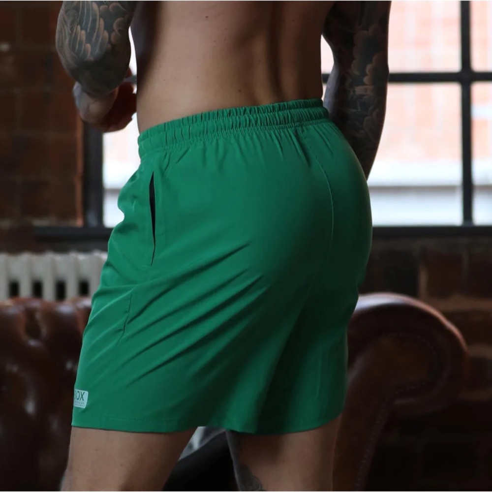BOX Menswear Pocket Sports Shorts: 3.0 - Forest Green NWT Small